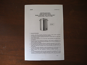 Kuuma joogi boiler Saro (hõõgvein, vesi, kohv, tee) 40L (5 foto / 5)