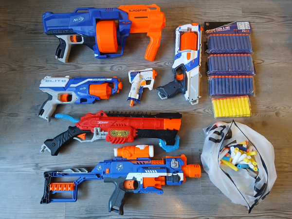 Suur Nerf ja X-Shot komplekt + palju nooli