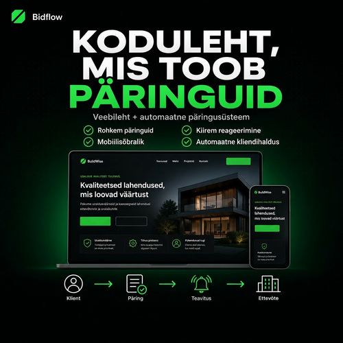 Koduleht + automaatne päringusüsteem ettevõttetele