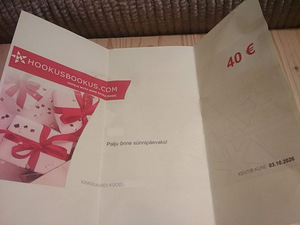 40 € Hookusbookus Kinkekaart (1 foto / 1)