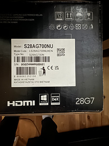 Mänguri monitor Samsung Odyssey G7, 28'',4k, LED IPS, 144hz (4 foto / 4)