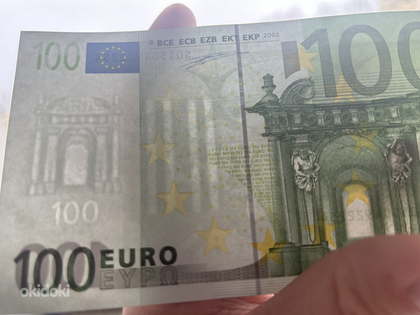 100 евро 2002 г., подпись Вима Дуйзенберга, UNC. (фото #4)