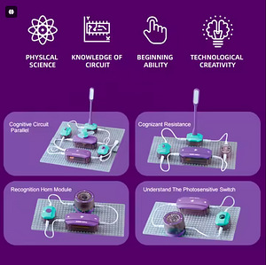 Laste elektrooniline konstruktor Science Education - 48 skem (4 foto / 8)