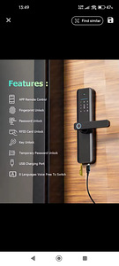 YRHAND Tuya wifi Smart Lock with camera (6 foto / 8)