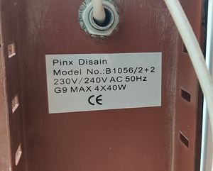 Laelamp Pinx Disain 2+2 4X40W (2 foto / 3)