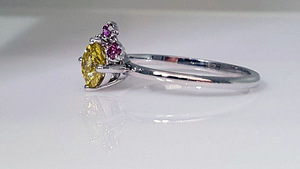 Diamond Fancy sõrmus valge kuld - 0,89 ct. Uus (2 foto / 3)