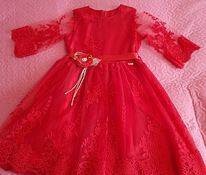 Праздничное красное платье 134