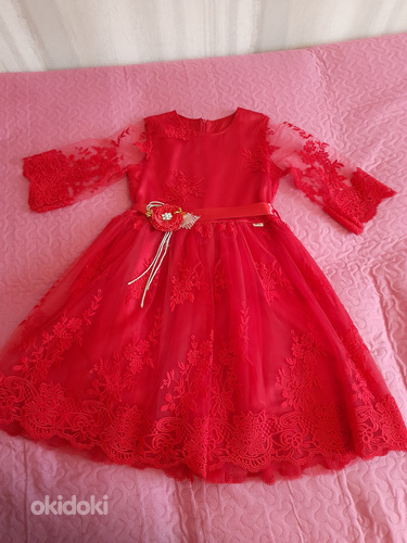 Pidulik punane kleit s134 (foto #1)