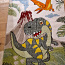 Новый детский 3D коврик 140х200см с динозаврами (фото #1)