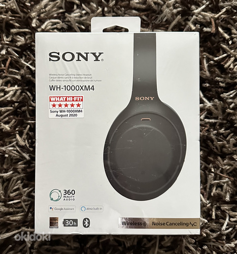 Sony WH-1000XM4 must/hall, kõrvaklapid. (foto #4)