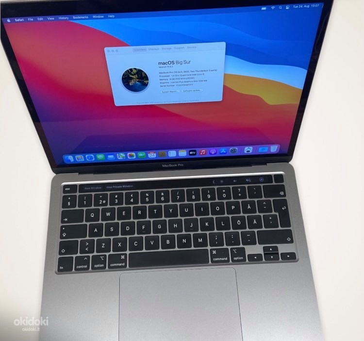 MacBook Pro 13″ 2020 — Core i5/8GB/500GB SSD (nuotrauka #2)