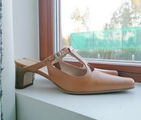 Новые высококачественные бежевые кожаные туфли Esprit, 38