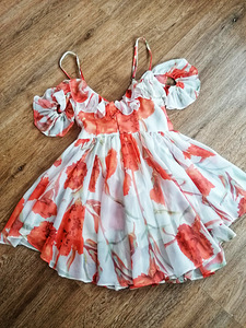 Lilleline õhuline off-shoulder kleit, S (2 foto / 6)
