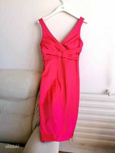 Новое шелковисто-кораллово-розовое торжественное платье, размер XS (фото #3)