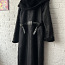 Bastion весна/осень длинное черное пальто с пушистым оттенком (фото #2)