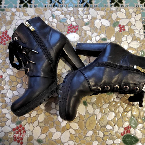 Кожаные ботинки högl черного цвета на каблуке, ботинки, 39 (фото #1)