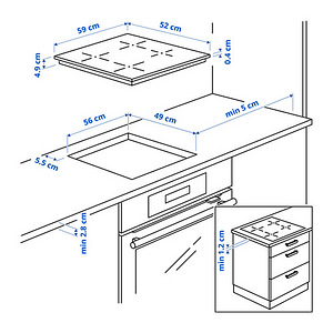 IKEA MATMÄSSIG integreeritav induktsioonpliit, 59 cm (2 foto / 3)