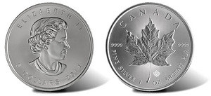 Серебряная 1 унция Maple Leaf мастербокс (2 фото из 5)