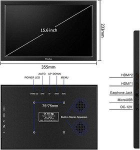 15.6" 1920x1080 FullHD portatiivne monitor Pisichen HD-156 (2 foto / 7)