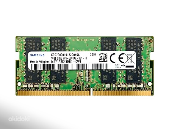 Sülearvuti mälu Samsung 16GB DDR4 3200MHz SODIMM PC4-25600 (foto #1)