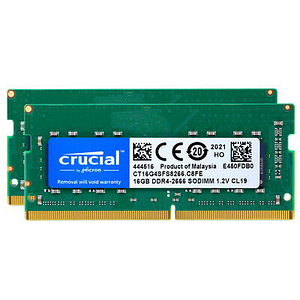 Sülearvuti mälu Crucial 2x16GB DDR4-2666 SoDIMM (1 foto / 1)