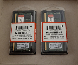 Sülearvuti mälu 2x16GB DDR5-5600 SODIMM Kingston (2 foto / 2)