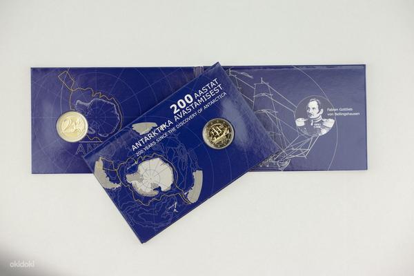Монетная карта 2 euro 2020 Антарктида. BU (фото #1)