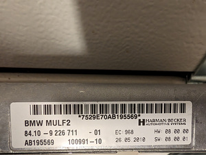 BMW MULF2 Bluetooth hands-free P/N: 84109226711