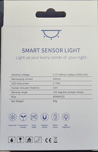 LED öölamp liikumisanduriga, laetav (4 foto / 6)