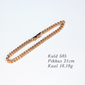 Uus käevõru 585. 21cm. Käsitsi valmistatud (2 foto / 3)