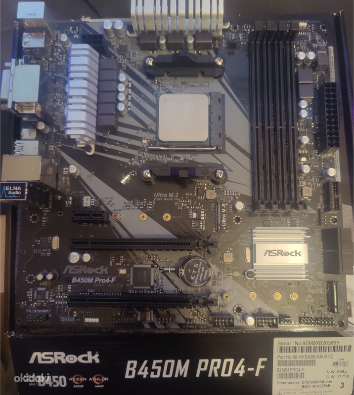 Asrock B450M PRO4-F + Райзен 5 3600 - Tartu, Материнские платы – okidoki