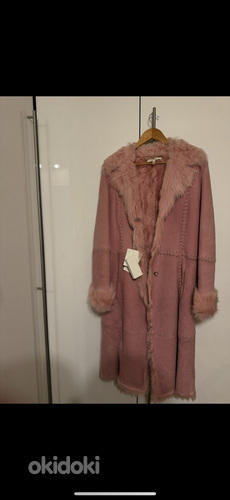 UUS! Naiste vintage talvine karusnahkne mantel roosa (ESCADA) kasukas