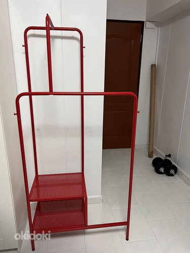 Красная металлическая полка/штанга Ikea Nikkeby (фото #2)
