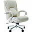 Белое кожаное кресло, размер сиденья XXL (Chairman 402) стул (фото #1)