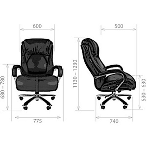 Valge nahktool, istme suurus XXL (Chairman 402) chair (7 foto / 10)