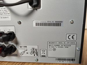 Kodukino keskus Sony Model No STR- DH810 (7 foto / 8)