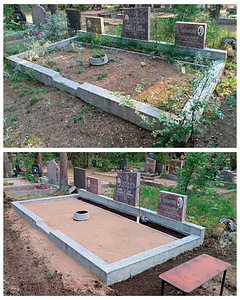 Monumendid, aiad, piirdeaedade puhastamine, kivid, liiv, por (9 foto / 10)