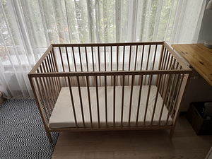 Võrevoodi, lastevoodi 60x120 cm (ikea) + madrats (2 foto / 2)