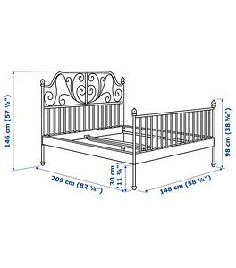 IKEA valge metallraamiga romantiline voodi (3 foto / 3)