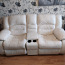 Белый кожаный диван 2 и кресло (вместе или по отдельности) (фото #2)