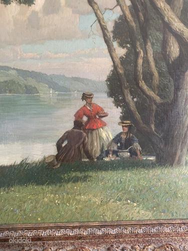 Большая масляная картина, 132x132cm, M.Göhler (фото #3)