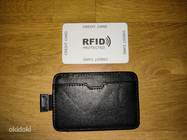 Картхолдер RFID чёрный из натуральной кожи (фото #1)