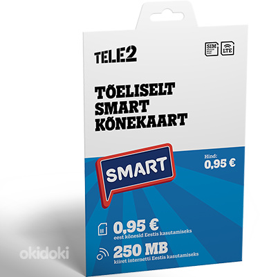 Tele2 Smart kõnekaart (lühikesed numbrid) (foto #1)