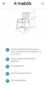 Lastelaud + kaks tooli Orgonomic Meblik (6 foto / 9)