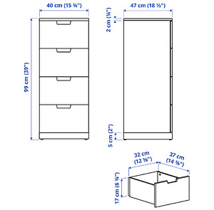 Kummut NORDLI IKEA 40x99 (7 foto / 9)