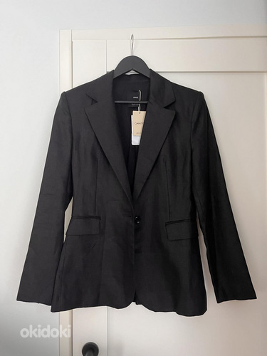 Куртка женская черная Mango, S, 100% ЛЕН, неношенная -50% (фото #2)