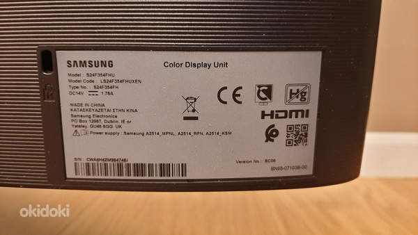 Монитор Samsung 23,5" FullHD S24F354FHU VGA/HDMI (фото #3)