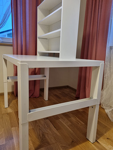 Письменный стол ikea Pahl с полочным модулем, 96x58 см, белый (1 фото из 5)