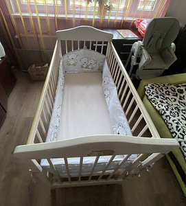 Drewex Hippo puidust beebivoodi/võrevoodi 120 x 60 (2 foto / 4)