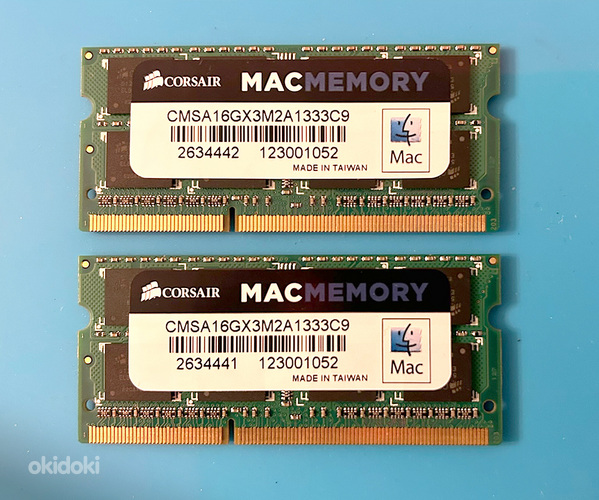 Память Corsair Mac DDR3 16GB (2x8GB), CMSA16GX3M2A1333C9. (фото #1)